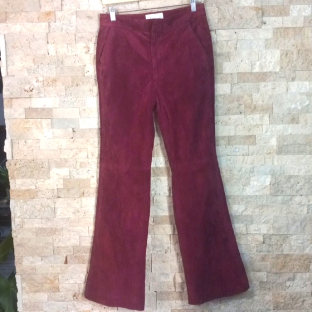 Anthropologie Women's Carson Suede Bootcut Boho Chic Trousers